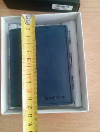 Billetera piel Ubrique Casanova azul sin estrenar
