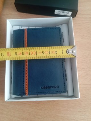Billetera piel Ubrique Casanova azul sin estrenar