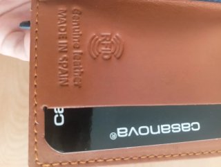 Billetera piel Ubrique Casanova azul sin estrenar