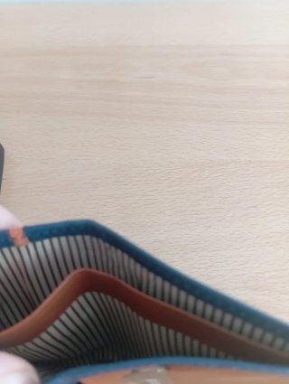 Billetera piel Ubrique Casanova azul sin estrenar