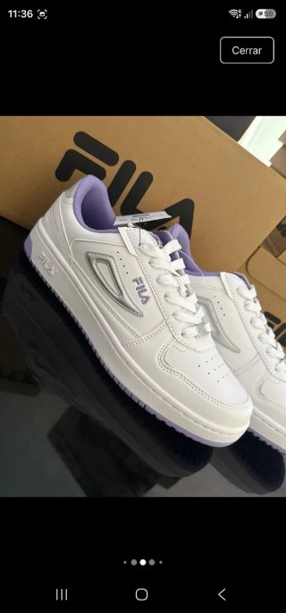 Zapatillas Fila Blancas y Moradas Talla 40