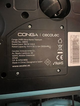 Conga 2499 Ultra Home Titanium Robot Aspirador