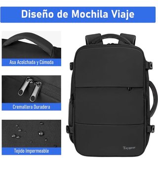 Mochila Viaje Cabina Avion Taygeer 40x30x20