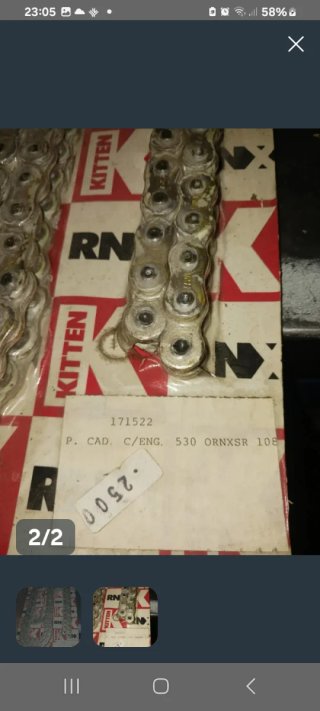 Cadena de moto RN Kitten 530 108 eslb. eslaboneses