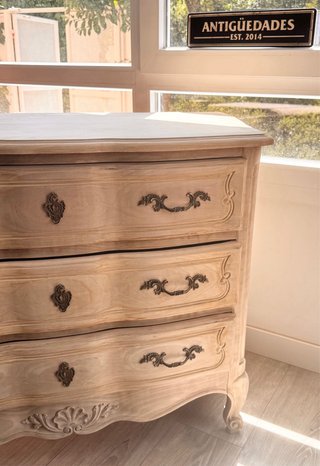 Cómoda Francesa Antigua Madera Lavada