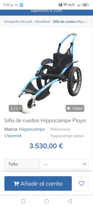 Silla de ruedas anfibia y todoterreno Vipamat Hipp