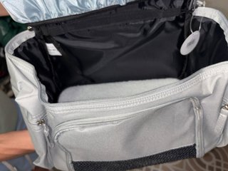 Mochila Transportín Perro Negro/Gris