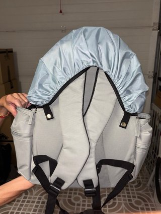 Mochila Transportín Perro Negro/Gris