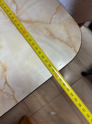Mesa cocina plegable imitación mármol