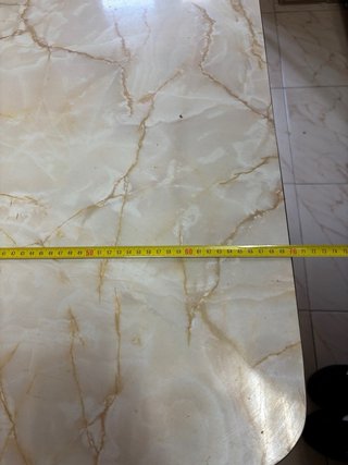 Mesa cocina plegable imitación mármol
