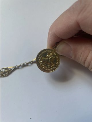 Leontina Reloj Bolsillo Chapada Oro Art Nouveau