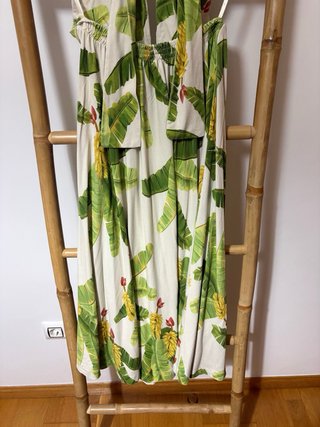 Vestido Farm Rio Estampado Hojas y Plátanos