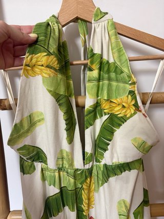 Vestido Farm Rio Estampado Hojas y Plátanos