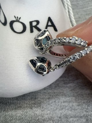 Orecchini Pandora Cuore Azzurro S925