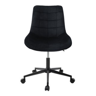 SILLA ESCRITORIO DE TERCIOPELO NEGRO