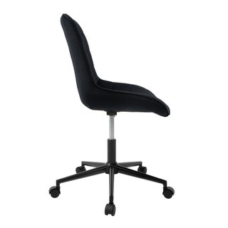 SILLA ESCRITORIO DE TERCIOPELO NEGRO