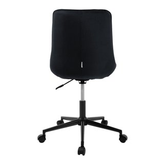 SILLA ESCRITORIO DE TERCIOPELO NEGRO