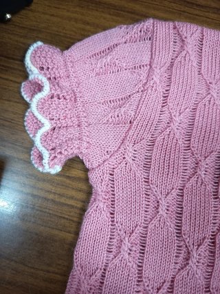 Conjunto hilo rosa 6 meses