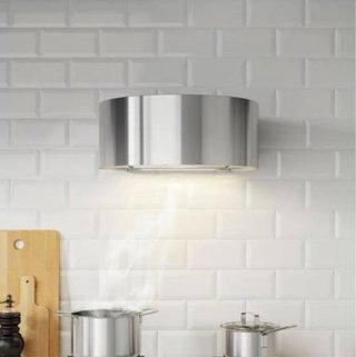 Campana extractora cocina de diseño funcionando