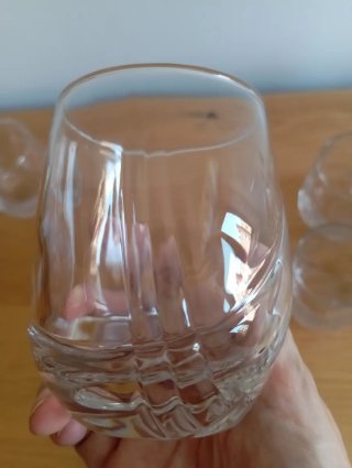 Jarra de cristal 1L + 12 vasos de cristal tallado