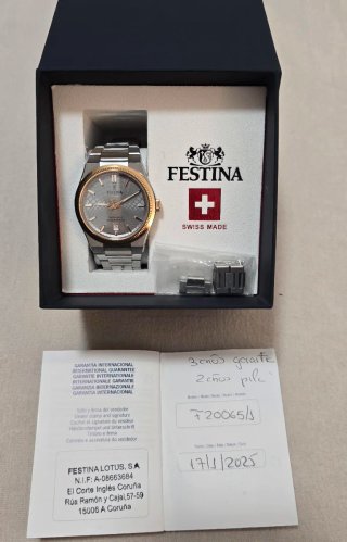 Reloj Festina Hombre F20065/1 Oro/Plata