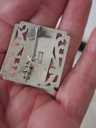Broche vintage plata y oro