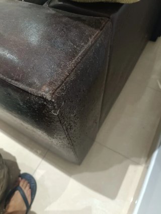 Sofá Chaiselongue Beige y Negro