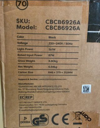 Campana Extractora Ciarra 60cm A+++ (NUEVA)