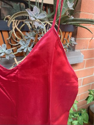 Abito sottoveste | slip dress rosso 100% seta