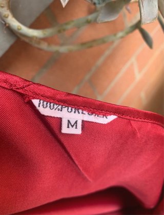 Abito sottoveste | slip dress rosso 100% seta