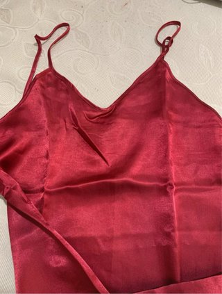 Abito sottoveste | slip dress rosso 100% seta