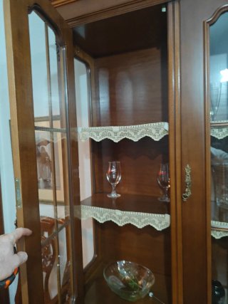 Mueble Salón Madera Vitrina Acristalada