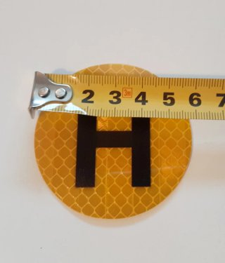 Pegatina H adhesivo vehículo histórico coche moto