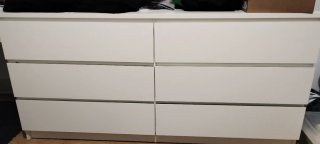 Cómoda JYSK LIMFJORDEN blanca 6 cajones