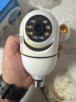 Cámara de vigilancia WiFi 360° E27 visión nocturna