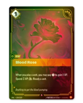 Carta Blood Rose - Juego de Cartas