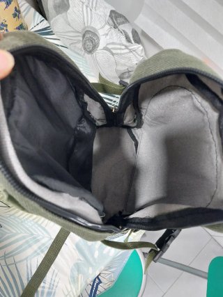 Mochila de viaje lona verde
