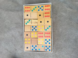 Lote antiguas Juego de Dominó de Madera