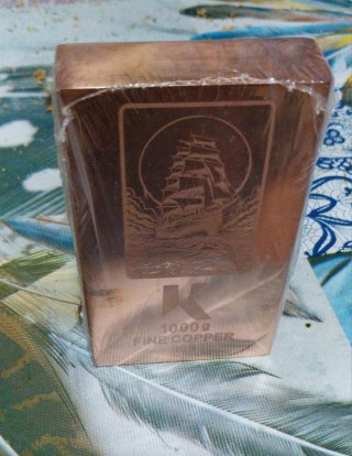 Lingote de Cobre 1000g 999 FINE COPPER  K