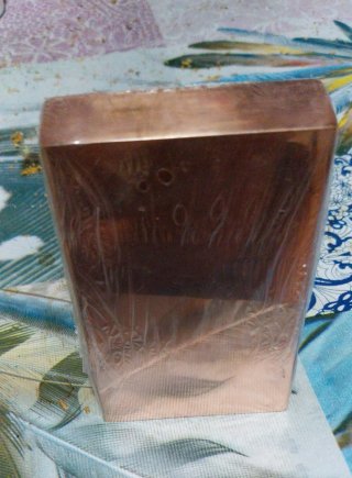 Lingote de Cobre 1000g 999 FINE COPPER  K