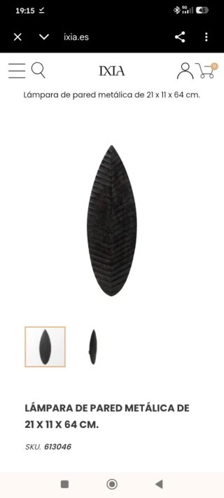 2 Lámparas apliques de Pared Metálicas IXIA Nuevas
