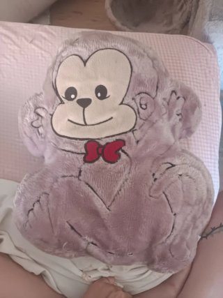 Peluche Cojín Minnie y mono