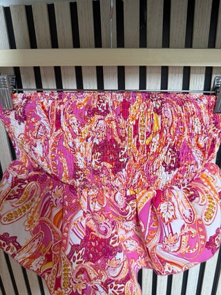 Top bandeau estampado paisley