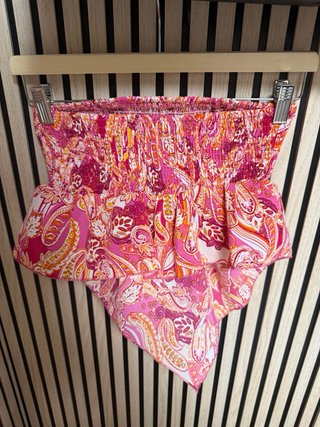 Top bandeau estampado paisley
