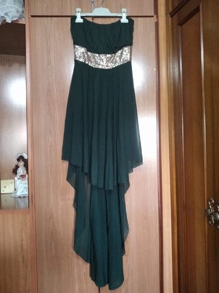 Vestido fiesta verde lentejuelas + regalo