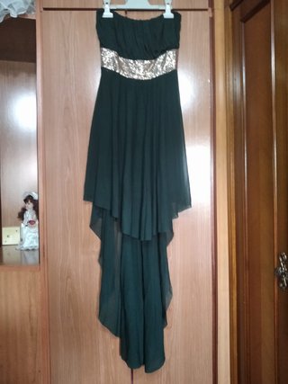 Vestido fiesta verde lentejuelas + regalo