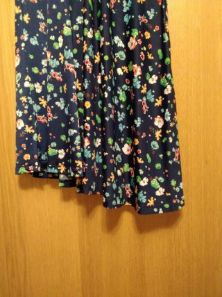 Vestido floral vintage azul
