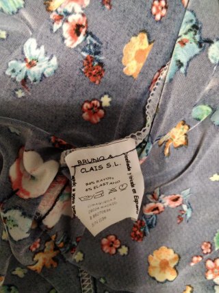 Vestido floral vintage azul