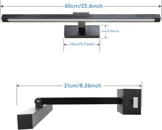 Aplique pared TYHOGAR 60cm madera y metal
