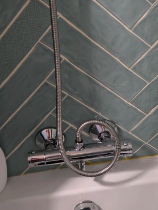 Grifo termostático con ducha cromado